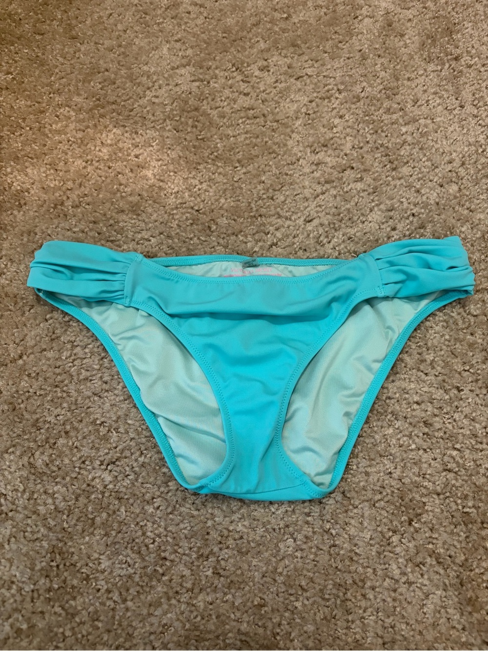 Victoria's Secret Bright Turquoise Bikini Bottom with Ruched Hips